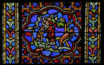 Window depicting the Sacrifice of Abraham